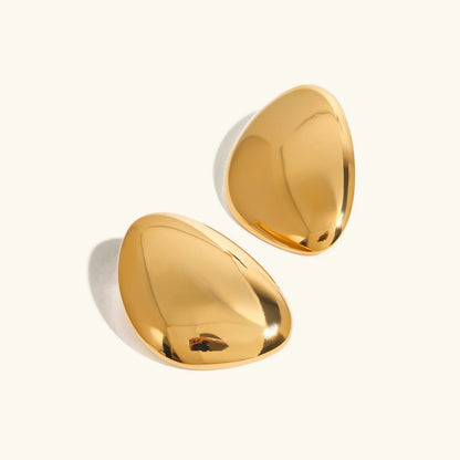 [AuraEcho]Carrie Chunky Bean Gold Earrings
