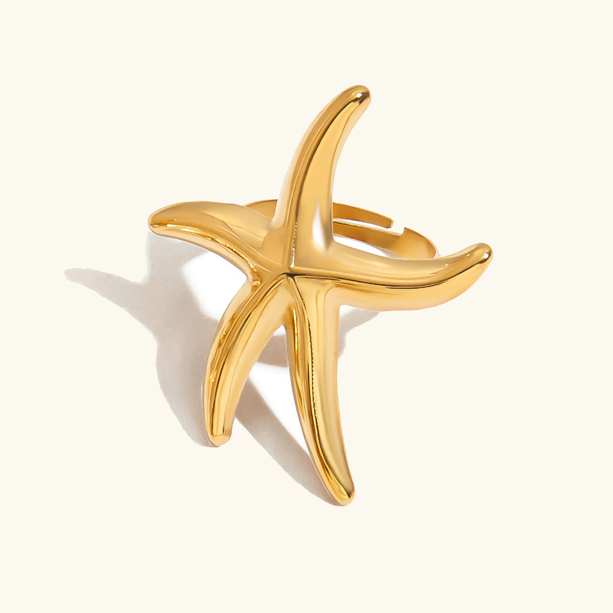 [AuraEcho]Oceanic Gold Starfish Ring