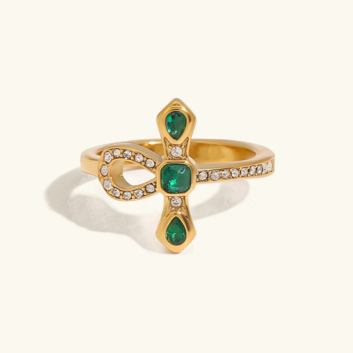 [AuraEcho]Joy Diamond Knot Gold Ring