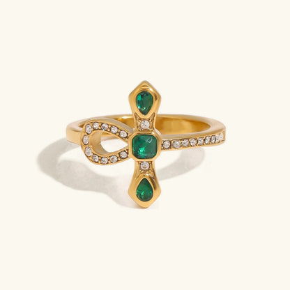 [AuraEcho]Joy Diamond Knot Gold Ring