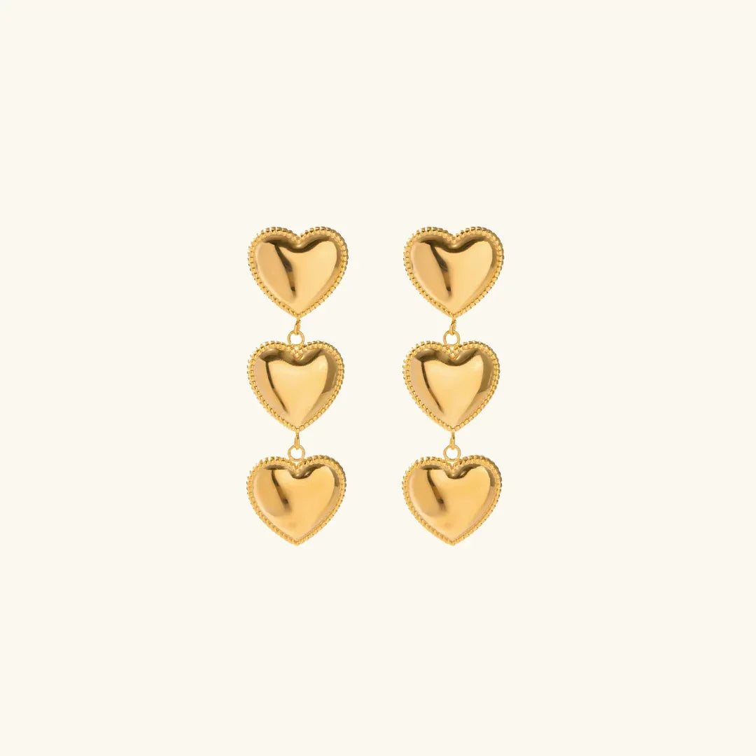 [AuraEcho]Aimee Gold Heart Earrings