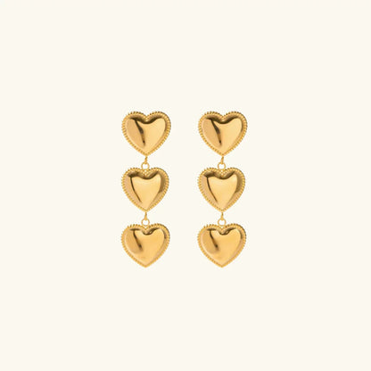 [AuraEcho]Aimee Gold Heart Earrings