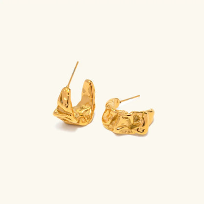 [AuraEcho]Ashley Gold Earrings