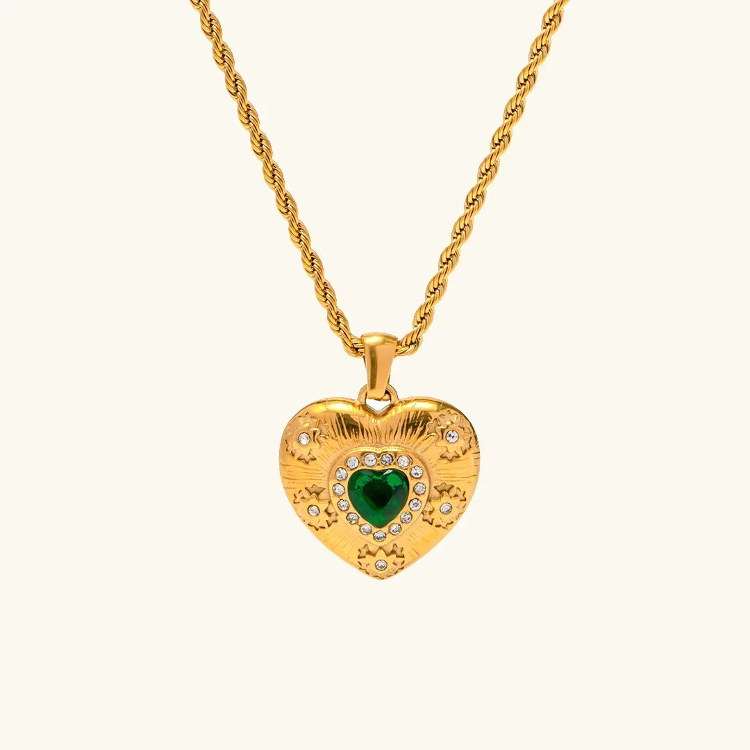 [AuraEcho]Caelus Gold Heart Necklace