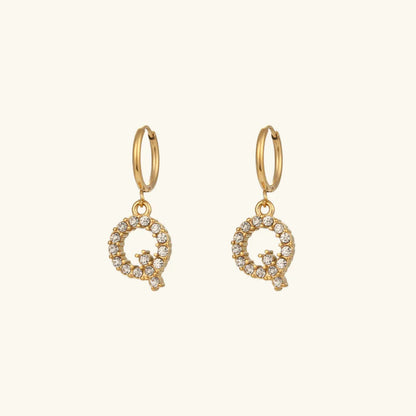 [AuraEcho]Wilhemina Initial Letter Earrings