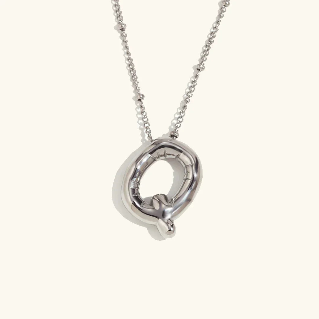 [AuraEcho]Balloon Gold Initial Necklace