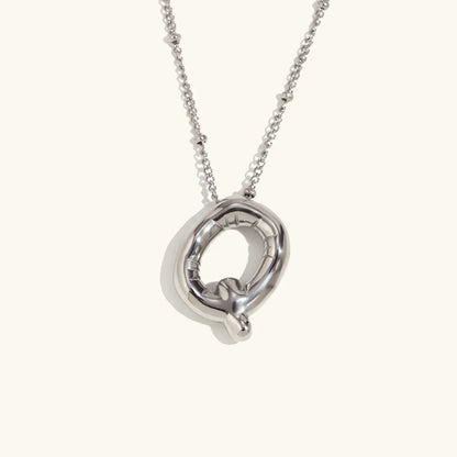 [AuraEcho]Balloon Gold Initial Necklace