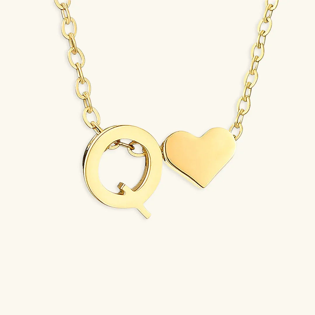 [AuraEcho]Ria Initial Letter Gold Necklace