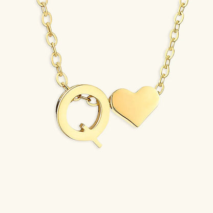 [AuraEcho]Ria Initial Letter Gold Necklace