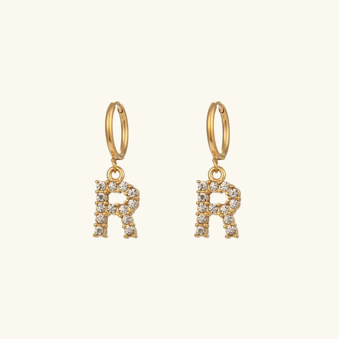 [AuraEcho]Wilhemina Initial Letter Earrings