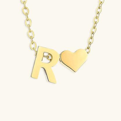 [AuraEcho]Ria Initial Letter Gold Necklace