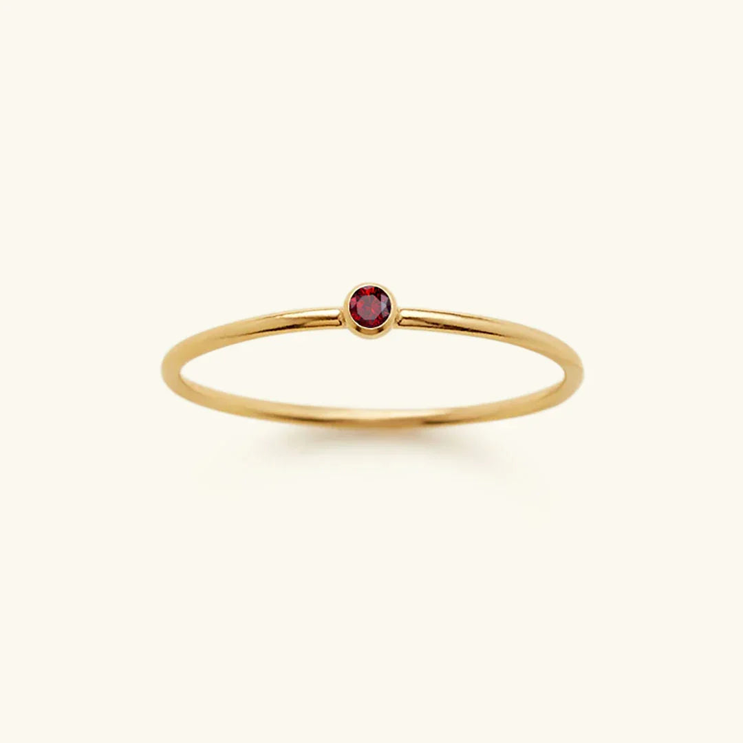 [AuraEcho]Amelia Birthstone Stacker Ring
