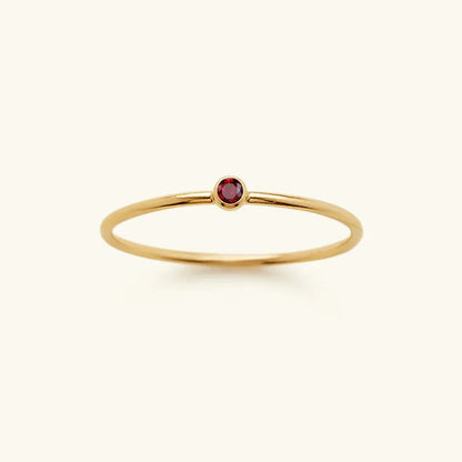 [AuraEcho]Amelia Birthstone Stacker Ring