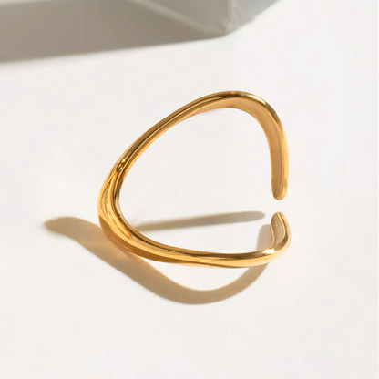 [AuraEcho]Paisley Gold Arc Ring