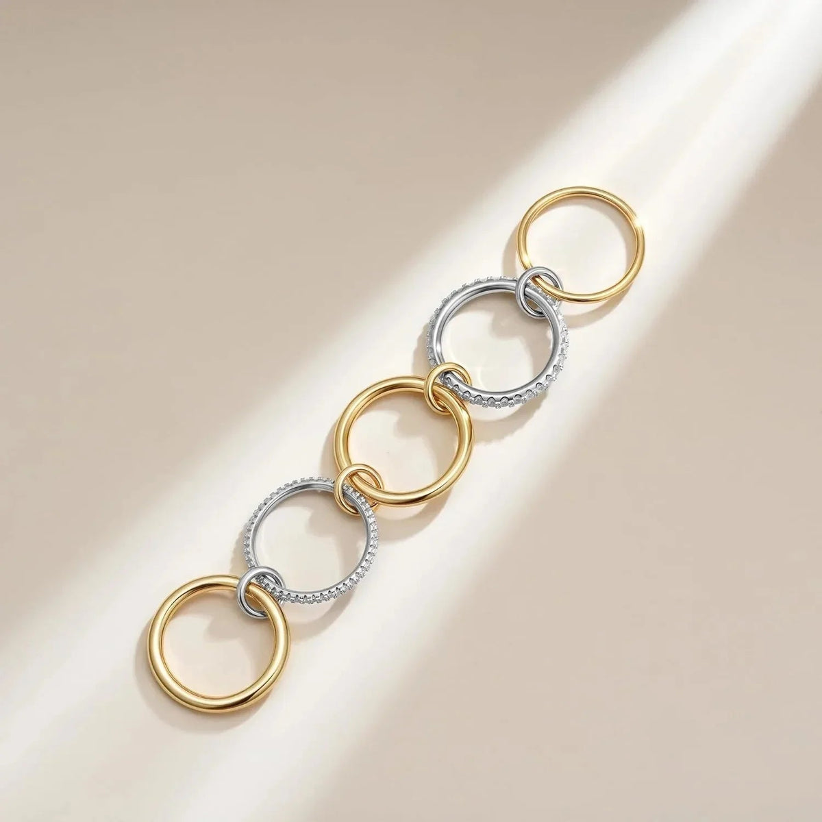 [AuraEcho]Vera Stacked Diamond Ring