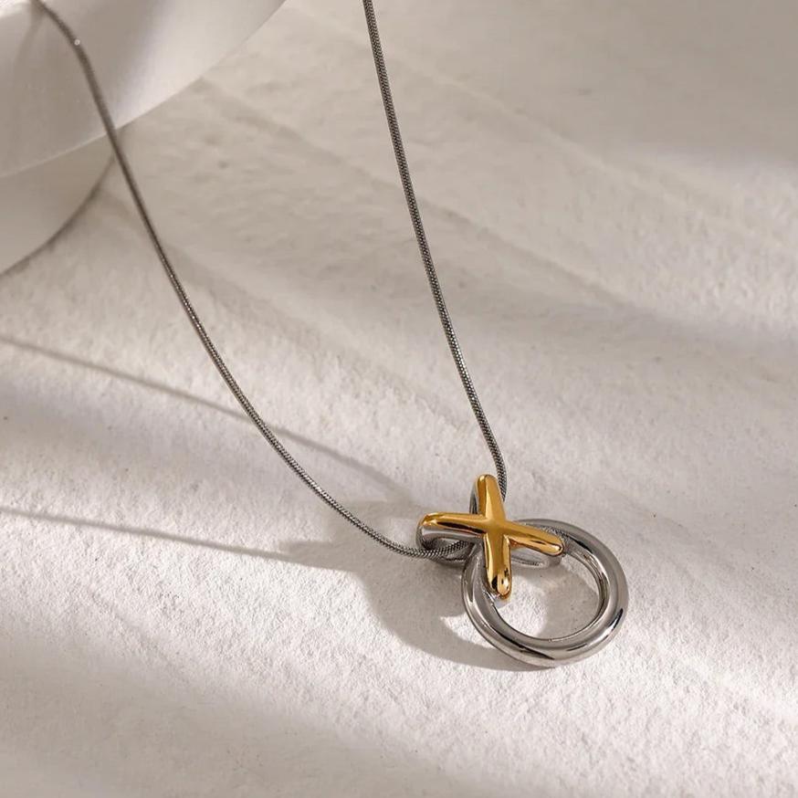[AuraEcho]Mirabelle Ring Knot Necklace