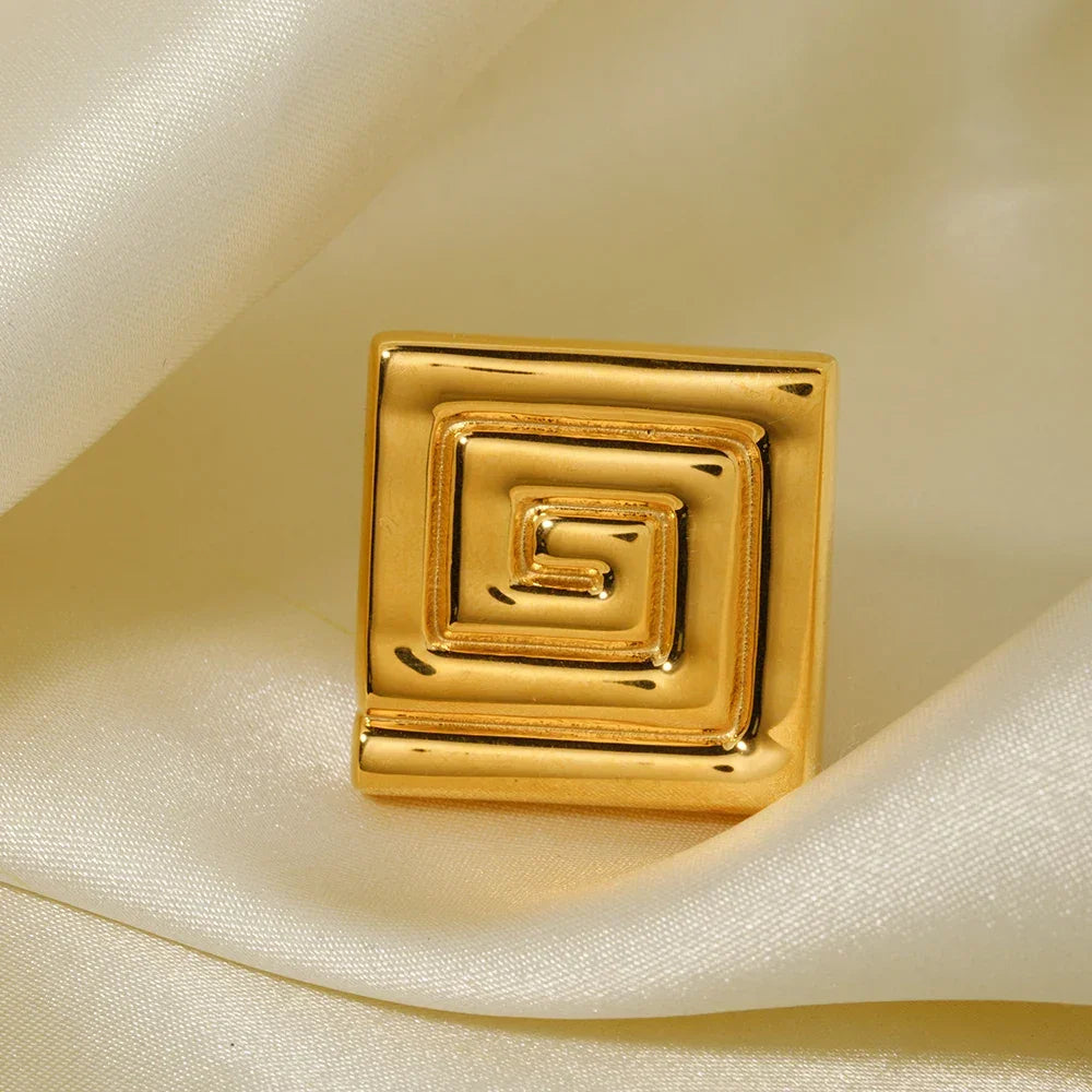 [AuraEcho]Karina Gold Earrings