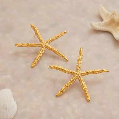 [AuraEcho]Claudia Gold Starfish Earrings