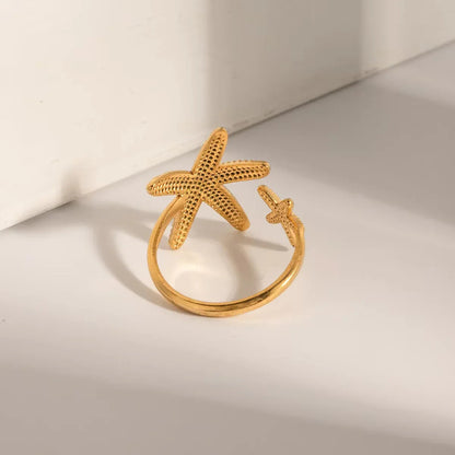 [AuraEcho]Seastar Gold Starfish Ring
