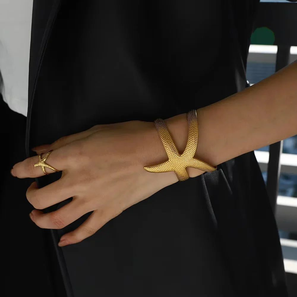 [AuraEcho]Annika Gold Starfish Cuff