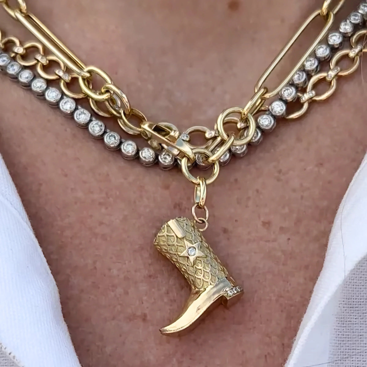 [AuraEcho]Makayla Gold Boot Pendant