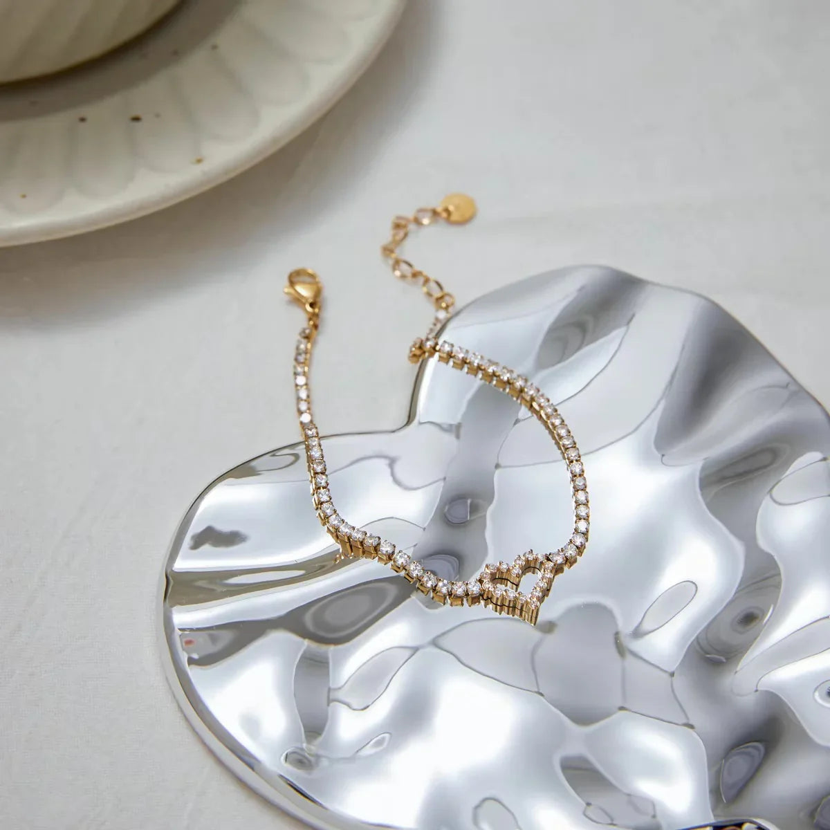 [AuraEcho]Patrice Diamond Heart Bracelet