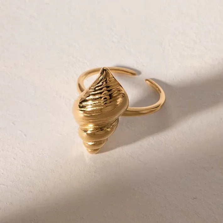 [AuraEcho]Ohana Sea Conch Gold Ring