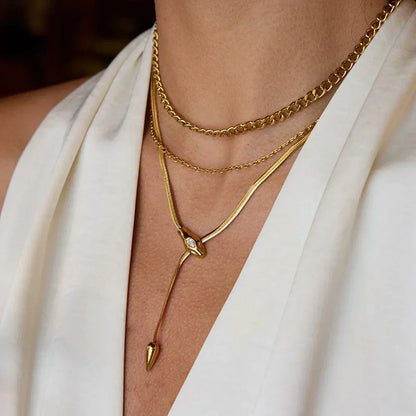 [AuraEcho]Zarelle Gold Serpentine Pendant