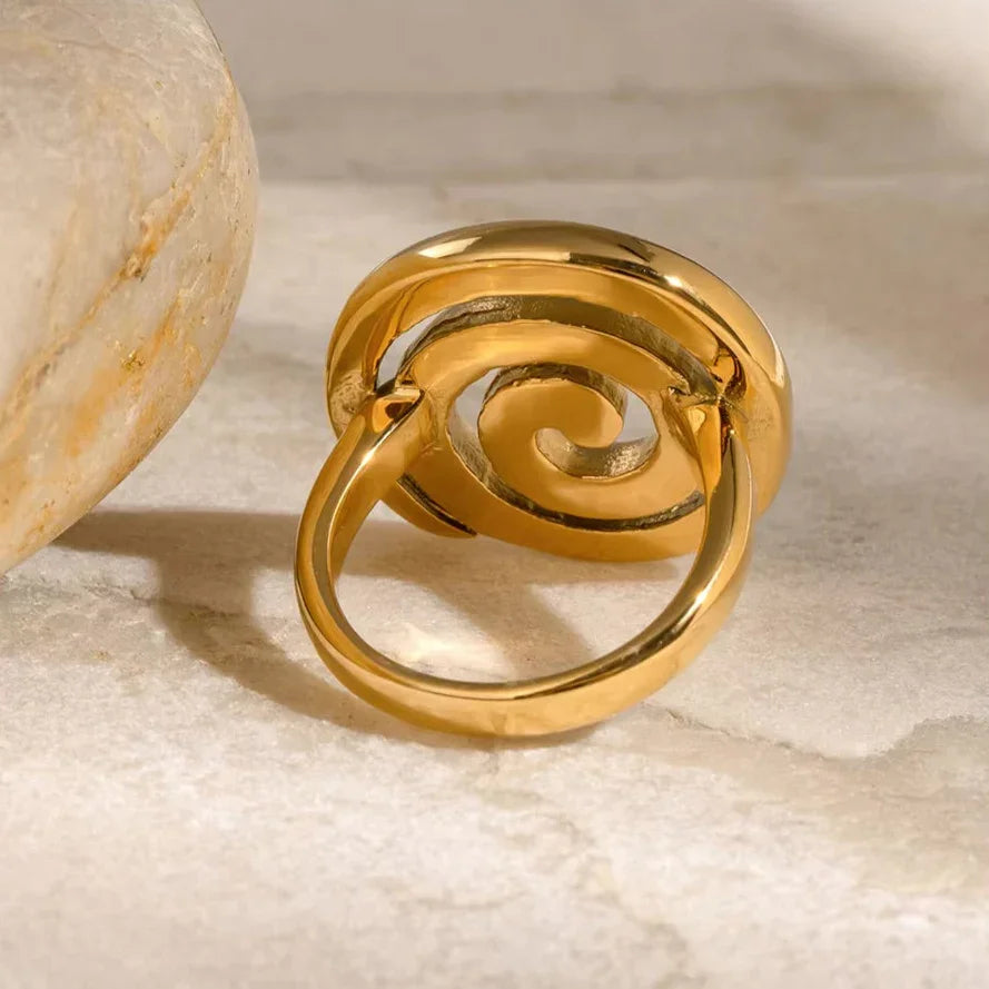 [AuraEcho]Christy Spiral Gold Ring