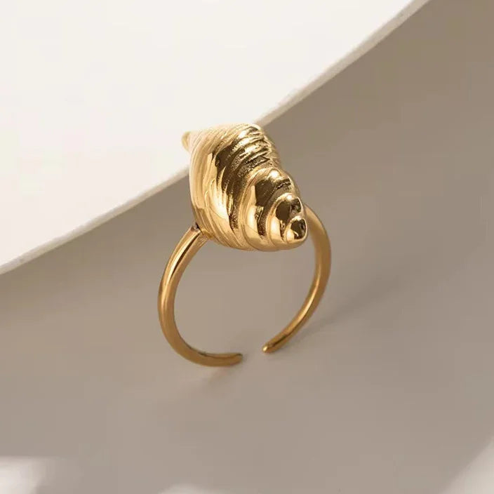 [AuraEcho]Ohana Sea Conch Gold Ring