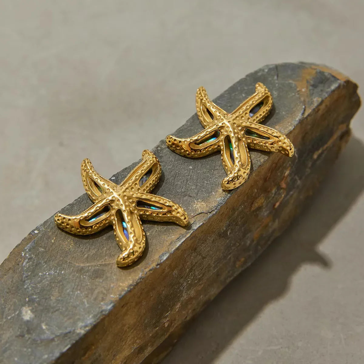 [AuraEcho]Aquatta Gold Starfish Earrings