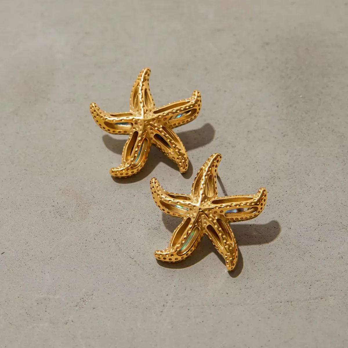 [AuraEcho]Aquatta Gold Starfish Earrings