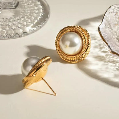 [AuraEcho]Aqua Freshwater Pearl Earrings