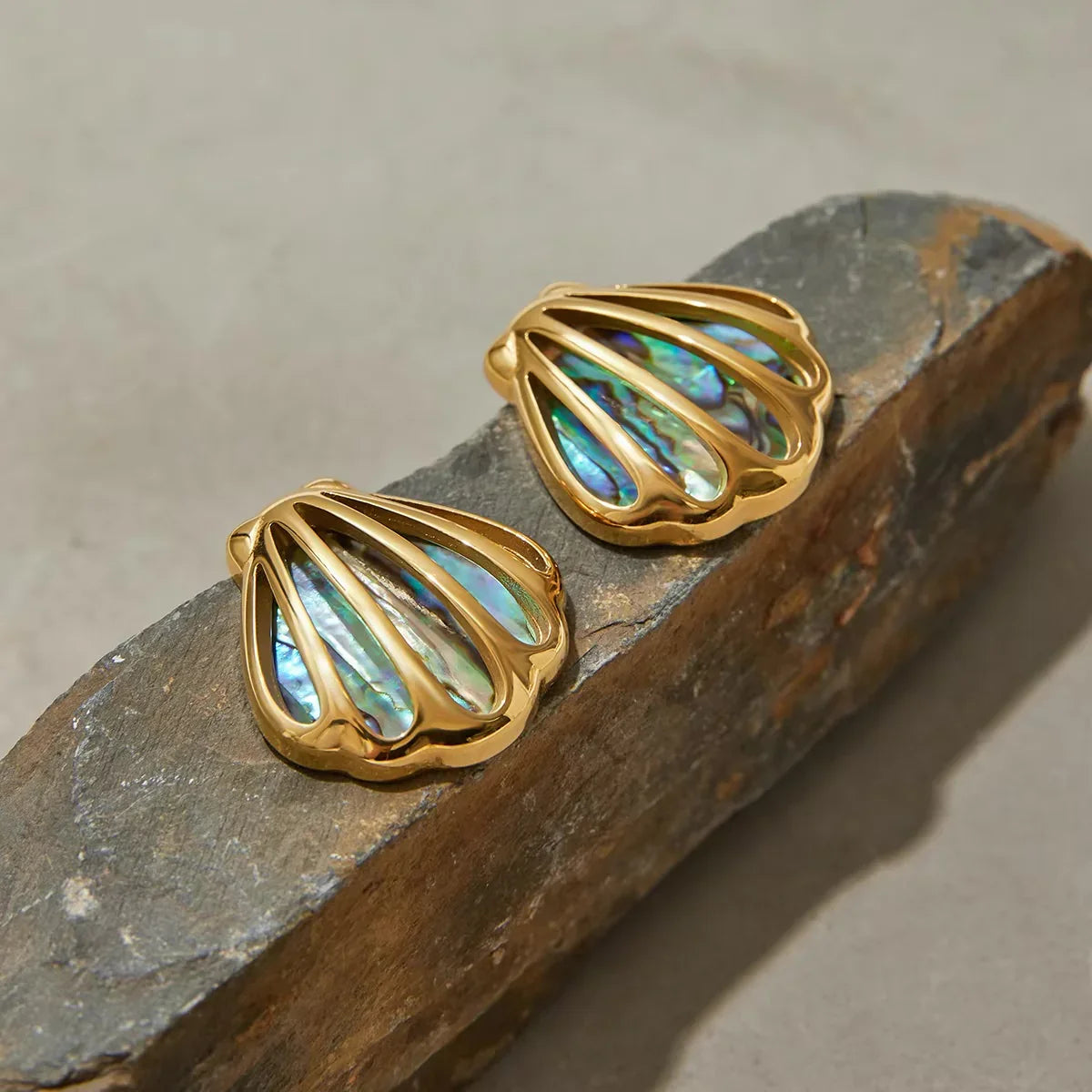 [AuraEcho]Nixie Gold Seashell Earrings