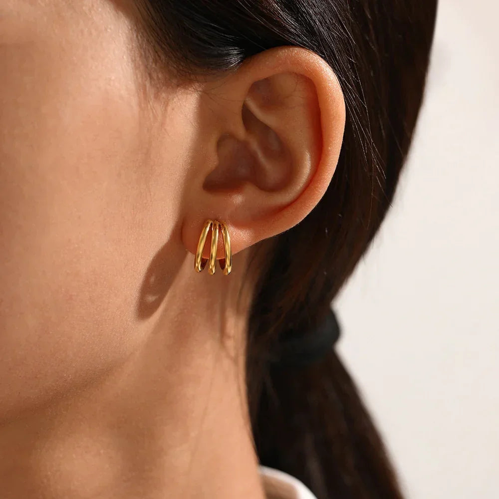 [AuraEcho]Cradle Gold Earrings