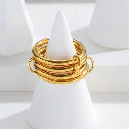 [AuraEcho]Alexandria Two-Tone Stacked Ring