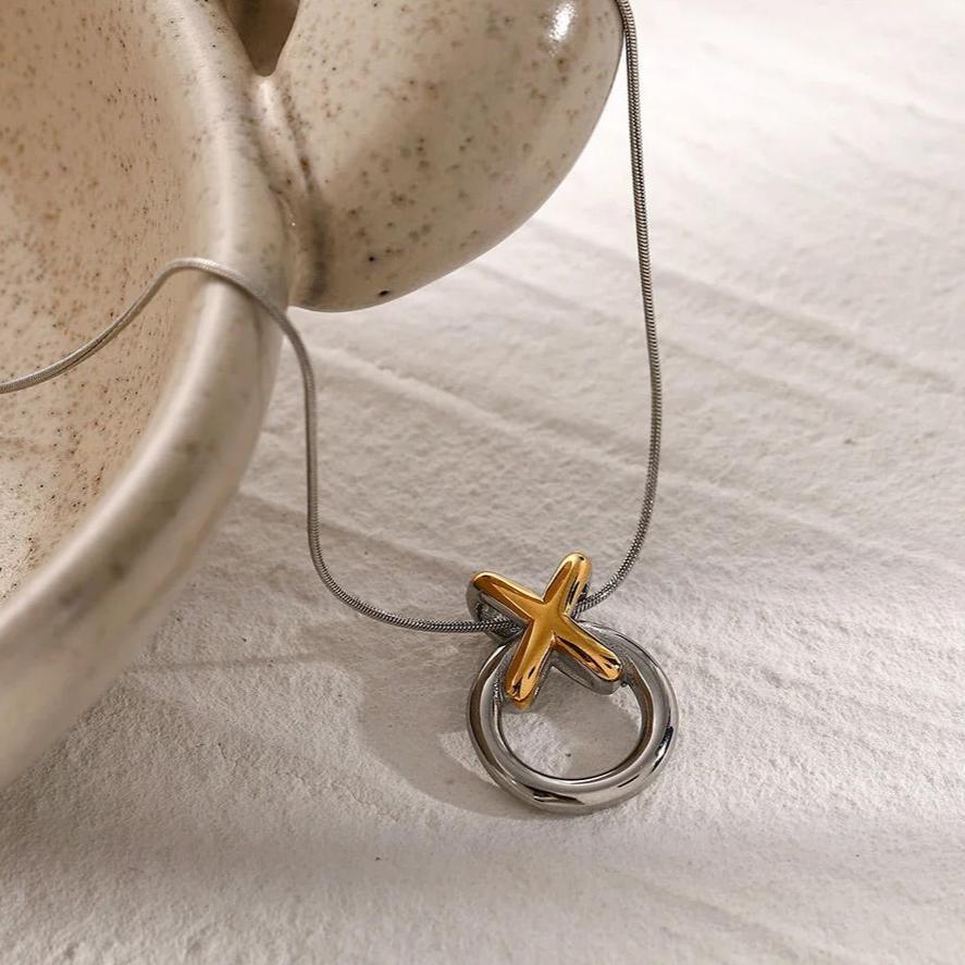 [AuraEcho]Mirabelle Ring Knot Necklace