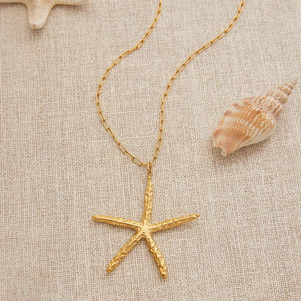 [AuraEcho]Claudia Gold Starfish Necklace