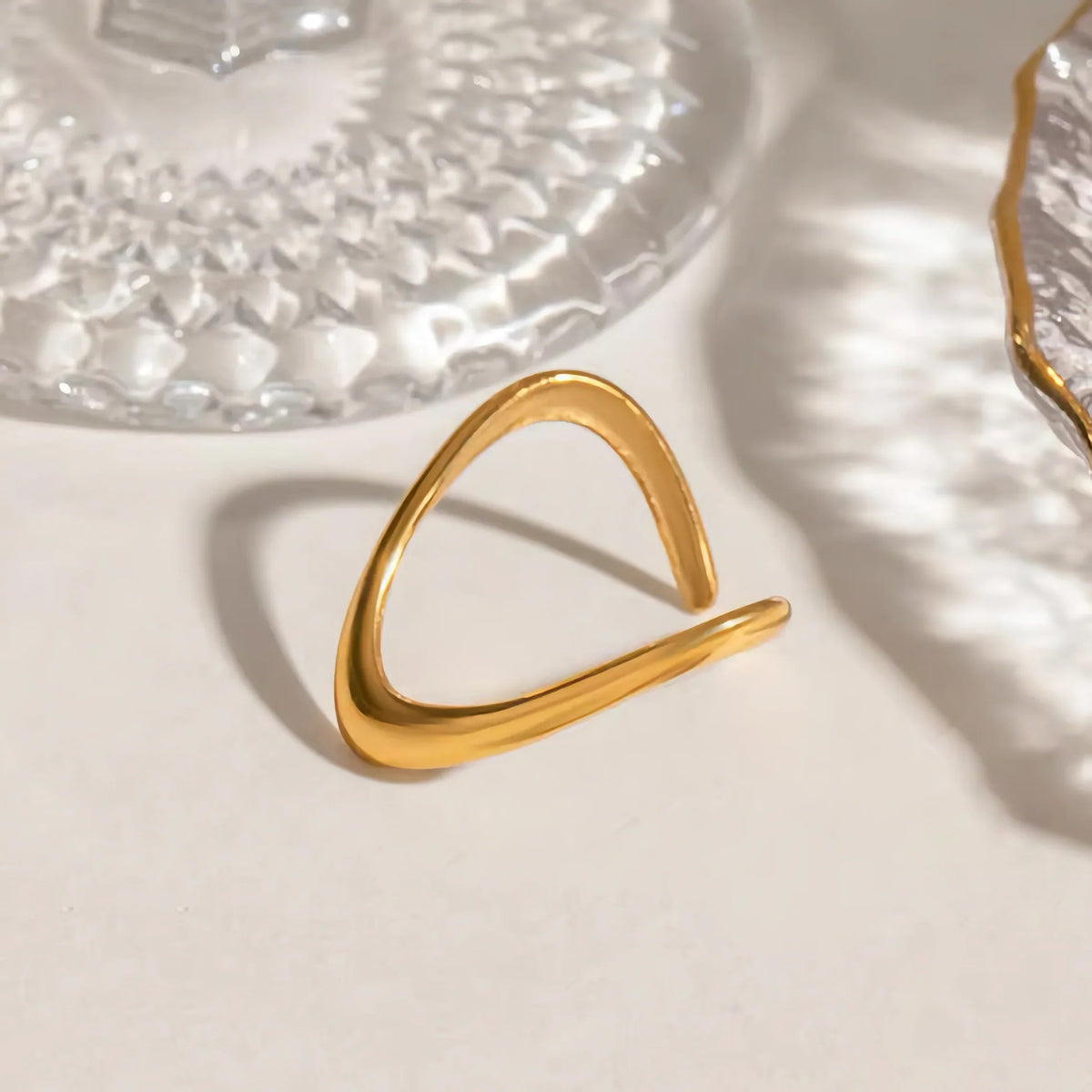 [AuraEcho]Paisley Gold Arc Ring
