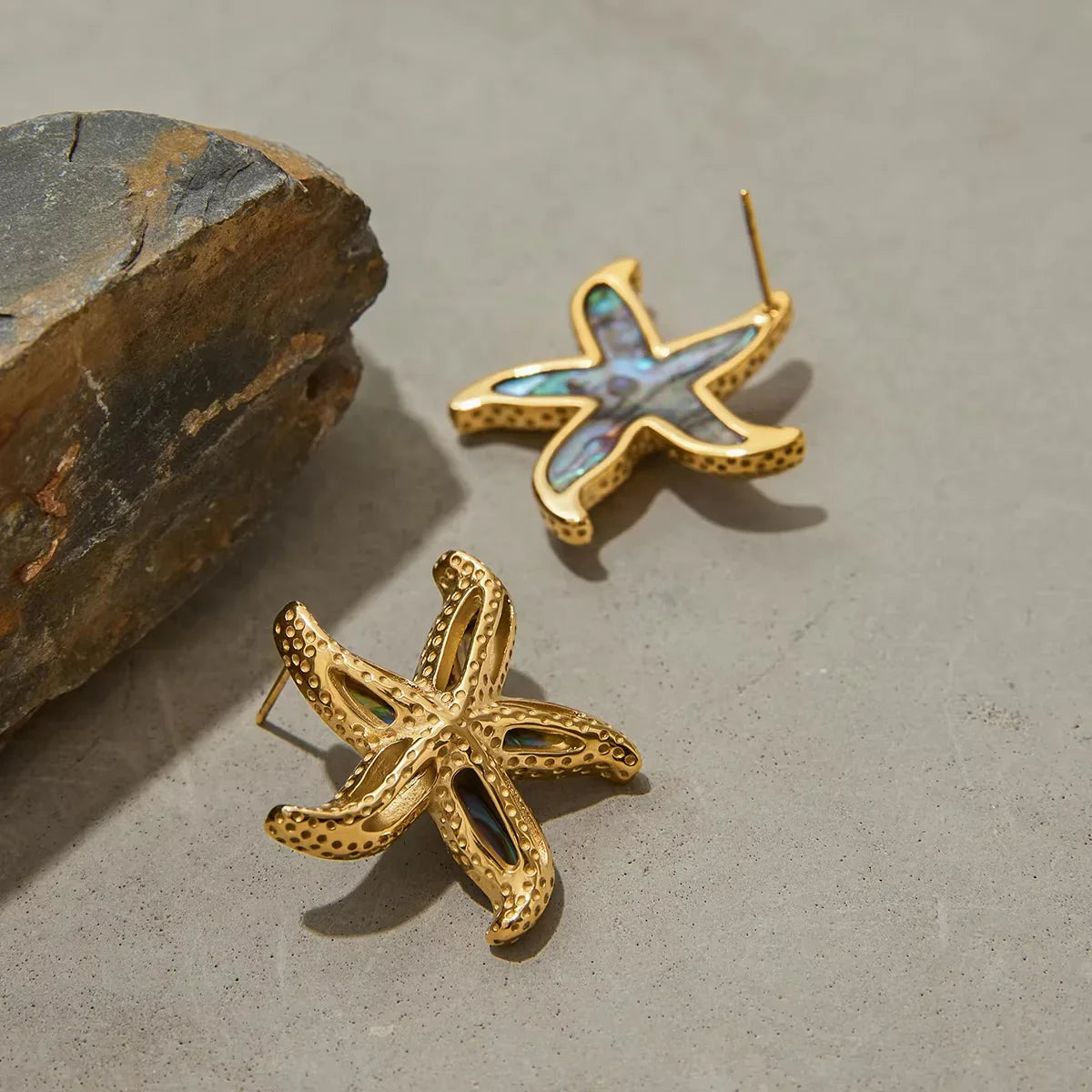 [AuraEcho]Aquatta Gold Starfish Earrings
