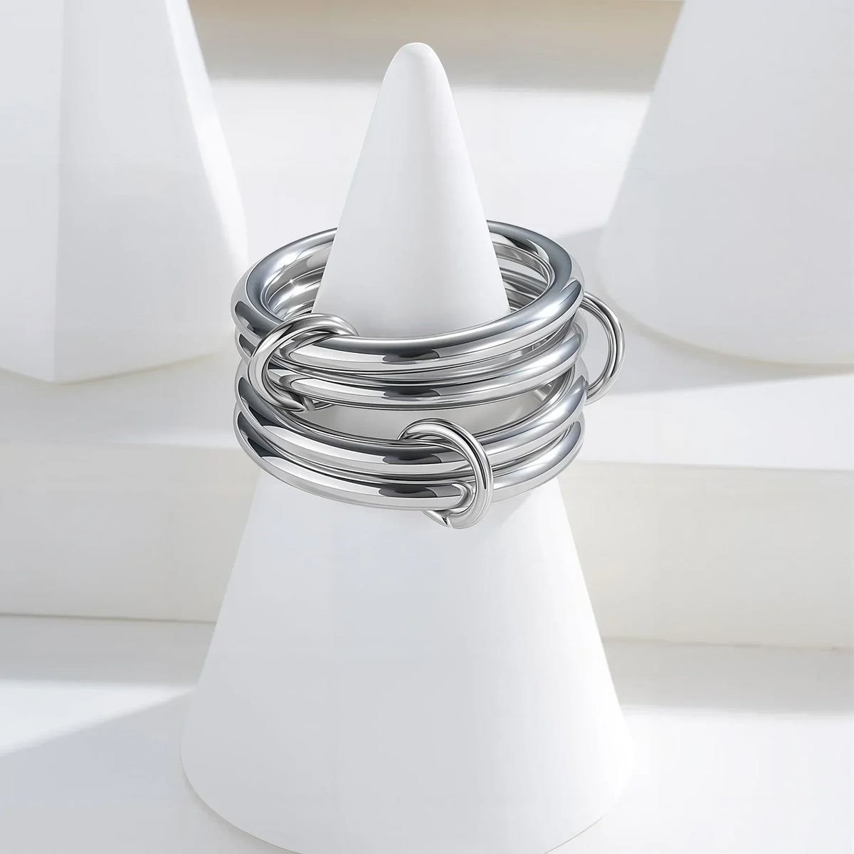 [AuraEcho]Alexandria Two-Tone Stacked Ring