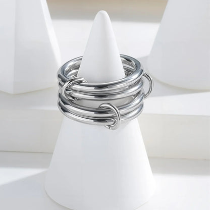 [AuraEcho]Alexandria Two-Tone Stacked Ring