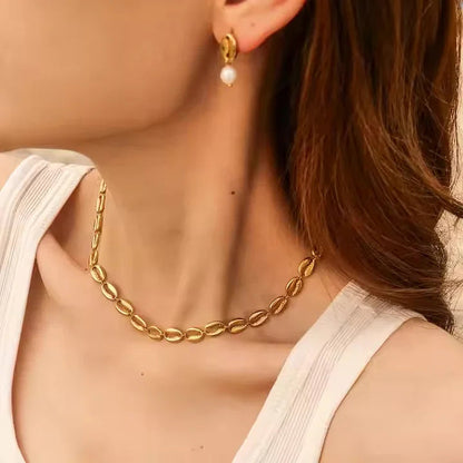 [AuraEcho]Pacifica Gold Seashell Necklace
