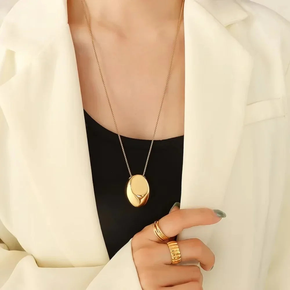 [AuraEcho]Claribel Gold Dome Necklace