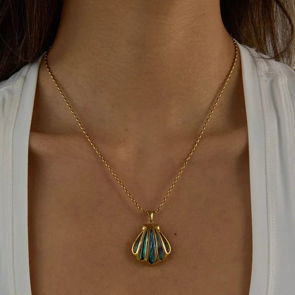 [AuraEcho]Nixie Gold Seashell Pendant