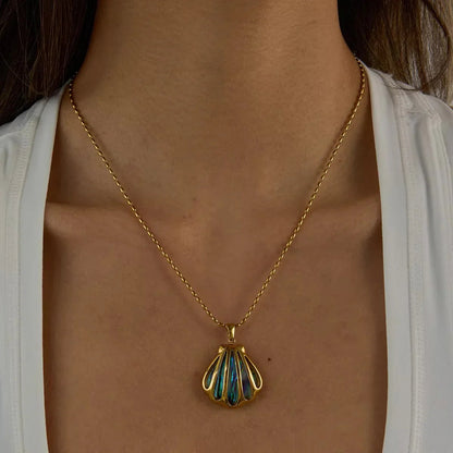 [AuraEcho]Nixie Gold Seashell Pendant