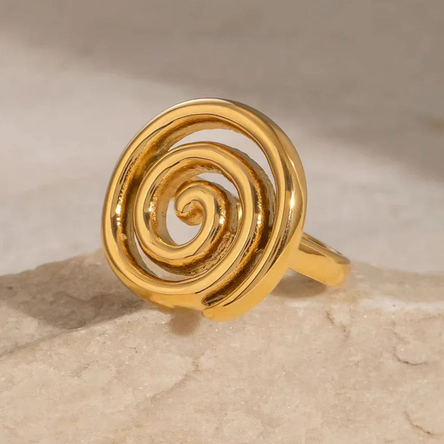 [AuraEcho]Christy Spiral Gold Ring