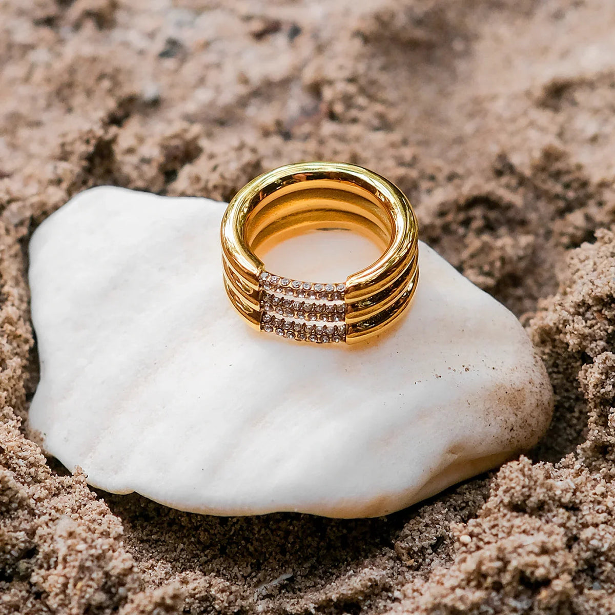 [AuraEcho]Serenity Diamond Gold Ring