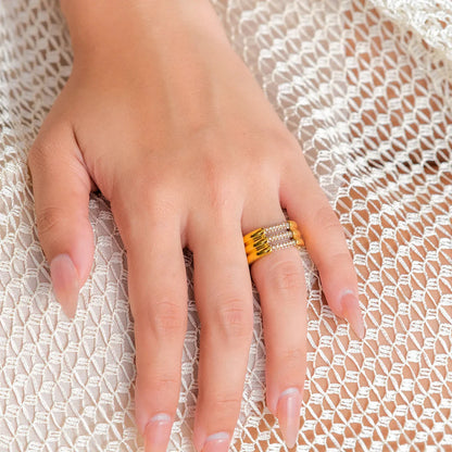 [AuraEcho]Serenity Diamond Gold Ring
