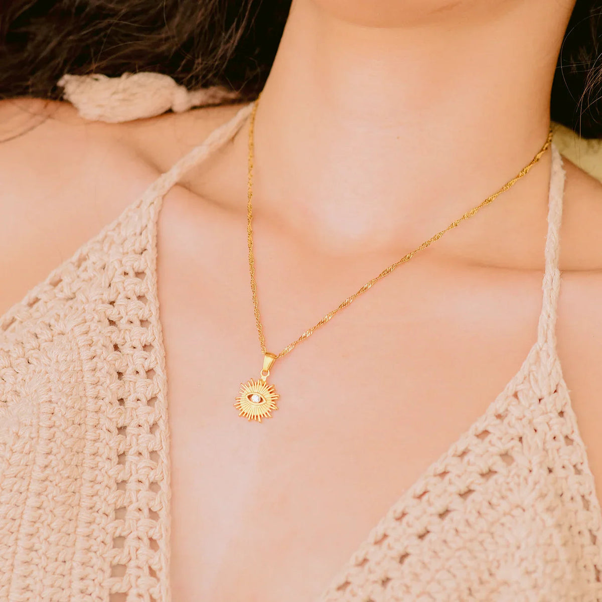 [AuraEcho]Solana Gold Necklace